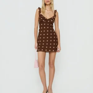 Frill V Neck Mini Dress